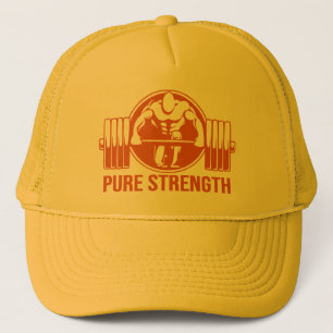 Pure Strength Powerlifting Logo – Gold Edition Fit Truckerkappe