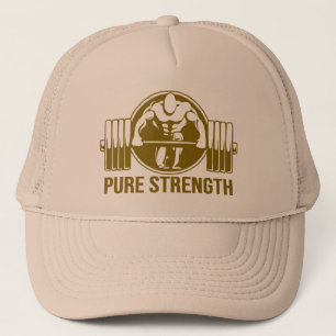 Pure Strength Powerlifting Logo – Gold Edition Fit Truckerkappe