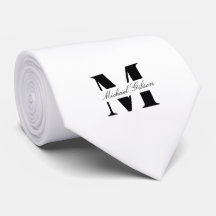 Pure White | Custom Monogram Wedding Groomsmen 