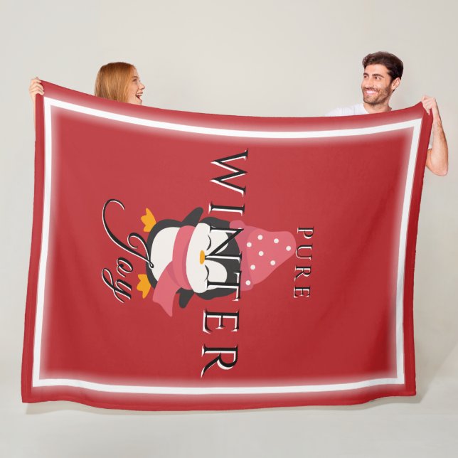 Pure Winter Joy mit Pinguin Fleece Blanket (Beispiel)
