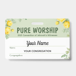 Pure Worship 2025 Kongress JW Name Ausweis
