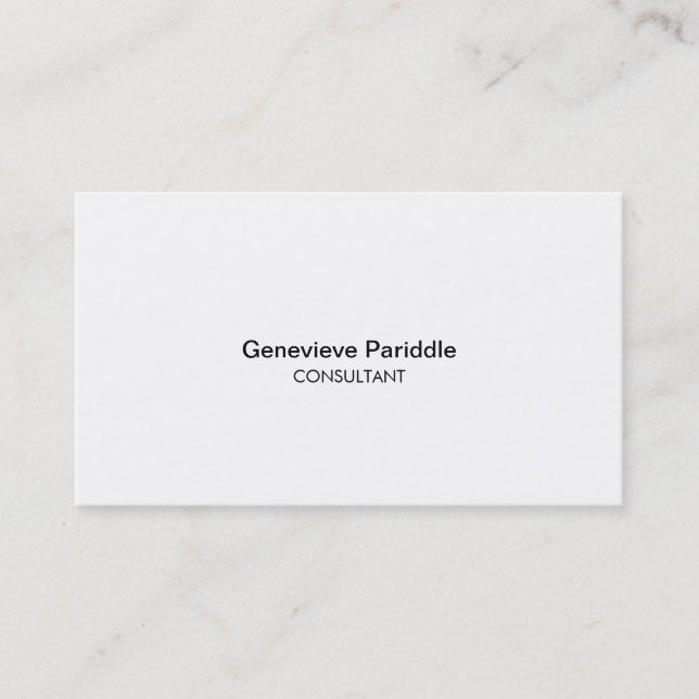 PurePro No7B schlichtes einfaches berufliches B&W Visitenkarte (Vorderseite)