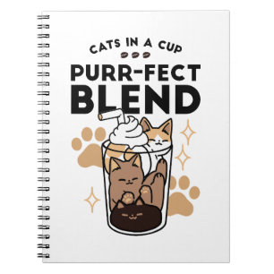 Purer Blend: Cat and Coffee Art for Pet Lovers Notizblock