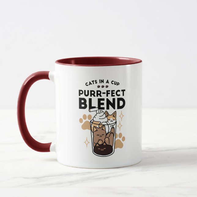 Purer Blend: Cat and Coffee Art for Pet Lovers Tasse (Links)
