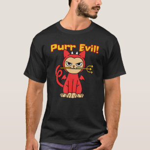 Purer Böse I Liebe Katzen & Niedliche Teufelskatze T-Shirt
