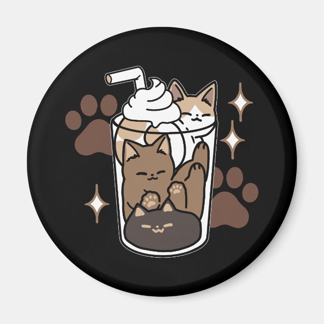 Purer-fect-Mischung: Kaffeedesign für Cat & Coffee Magnet (Vorne)
