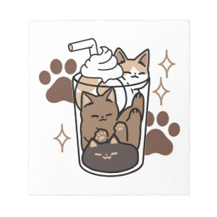 Purer-fect-Mischung: Kaffeedesign für Cat & Coffee Notizblock