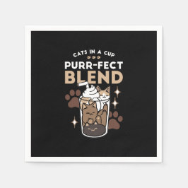 Purer-fect-Mischung: Kaffeedesign für Cat & Coffee Serviette