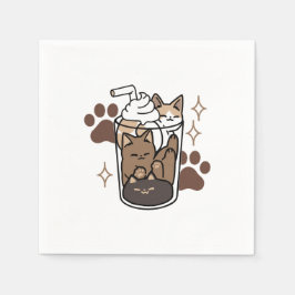 Purer-fect-Mischung: Kaffeedesign für Cat & Coffee Serviette