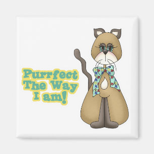 Purfect Autism Awareness Kitty Cat Magnet