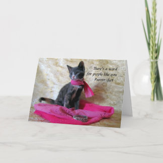 Purfect Birthday wünscht von Prinzessin Tiana Cat Karte