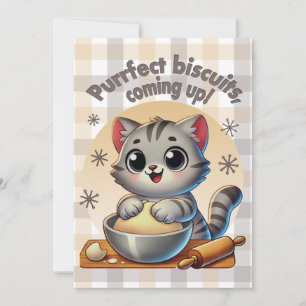 "Purfect biscuits, kommend" Katzenkuppe Einladung