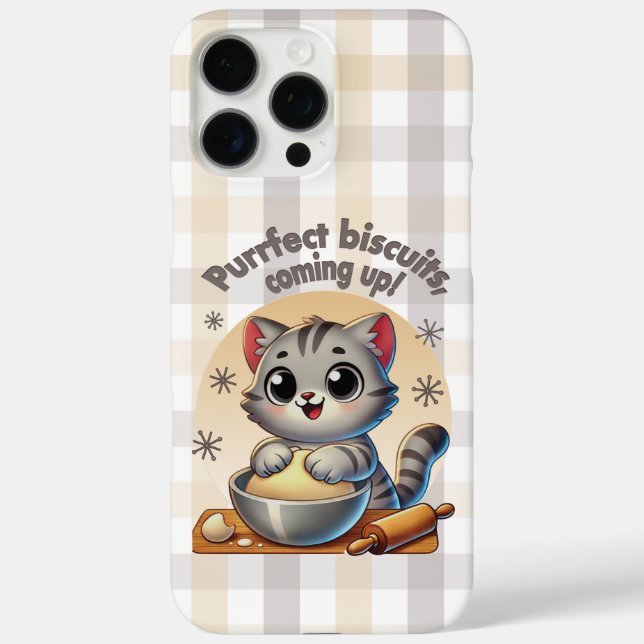 "Purfect biscuits, kommend" Katzenkuppe iPhone 16 Pro Max Hülle (Rückseite)