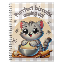 "Purfect biscuits, kommend" Katzenkuppe Notizblock