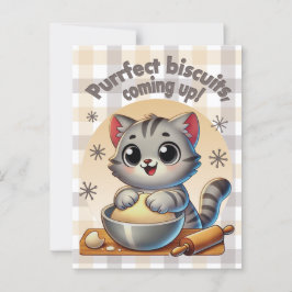 "Purfect biscuits, kommend" Katzenkuppe Postkarte