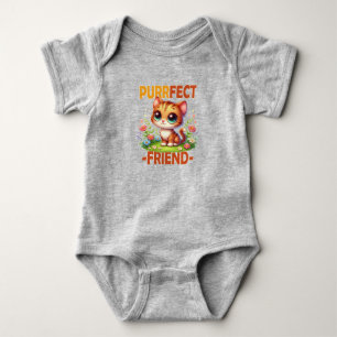 Purfect Friend pun Niedlich orange Katzenkätzchen Baby Strampler