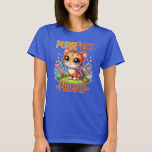 Purfect Friend pun Niedlich orange Katzenkätzchen T-Shirt