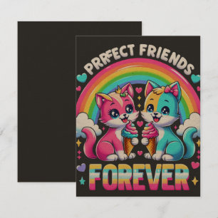 Purfect Friends Forever Niedlich Kawaii Cat Einladung