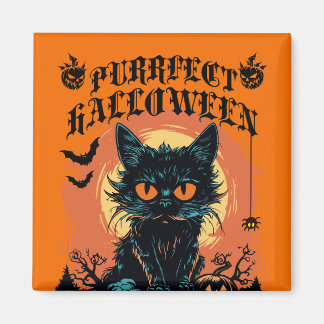 Purfect Halloween Black Cat Niedlich Magnet