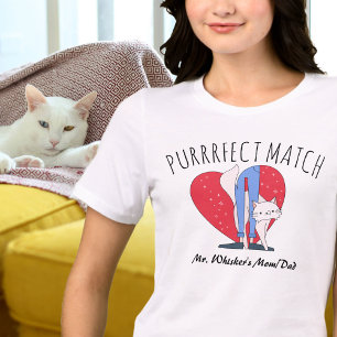 Purfect Match Couples Perfekte Cat Mama Cat Vater Tri-Blend Shirt