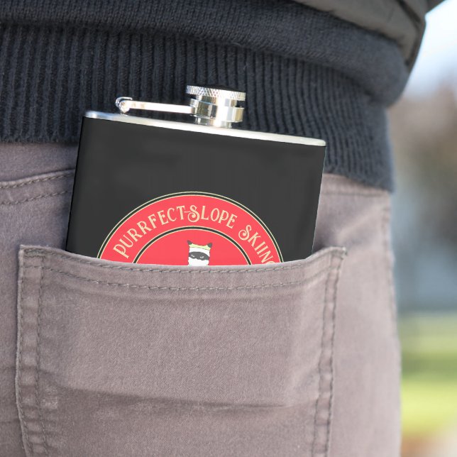 Purfect Slope Skiing mit Santa Claws Flachmann (Beispiel)