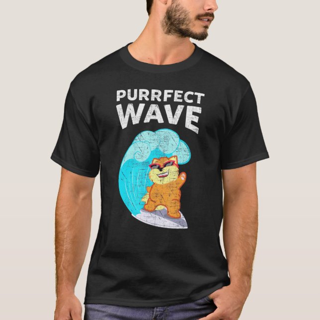 Purfect Wave Cool Cat Surf T-Shirt (Vorderseite)