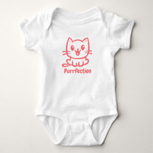 Purfektion, sehr Niedliche Anime-Katze Baby Strampler
