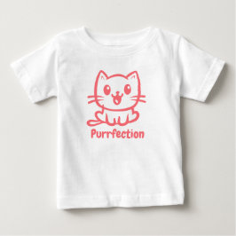 Purfektion, sehr Niedliche Anime-Katze Baby T-shirt