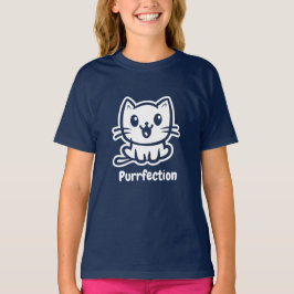 Purfektion, sehr Niedliche Anime-Katze T-Shirt