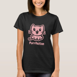 Purfektion, sehr Niedliche Anime-Katze T-Shirt