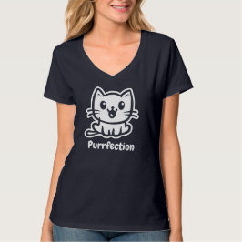 Purfektion, sehr Niedliche Anime-Katze T-Shirt