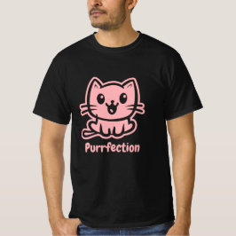 Purfektion, sehr Niedliche Anime-Katze T-Shirt