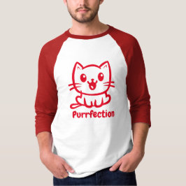 Purfektion, sehr Niedliche Anime-Katze T-Shirt
