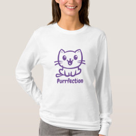 Purfektion, sehr Niedliche Anime-Katze T-Shirt