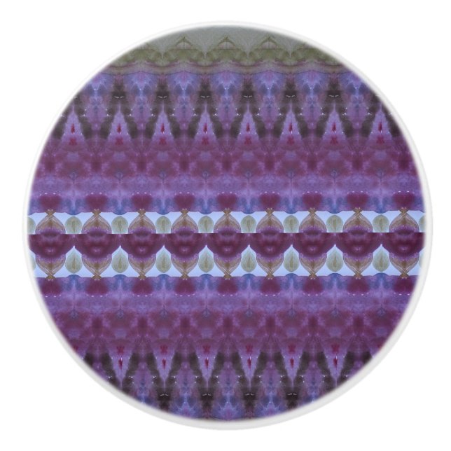 Puri und Blau Keramikknauf (Vorderseite)
