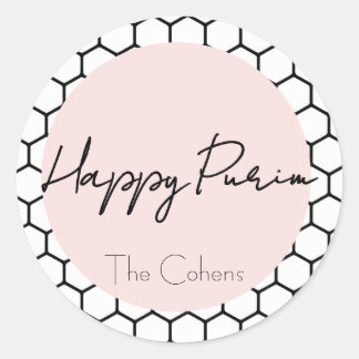 purim10 runder aufkleber