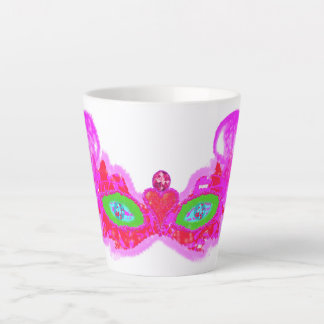 Purim פּוּרִים Esther's mask heart crown Milchtasse