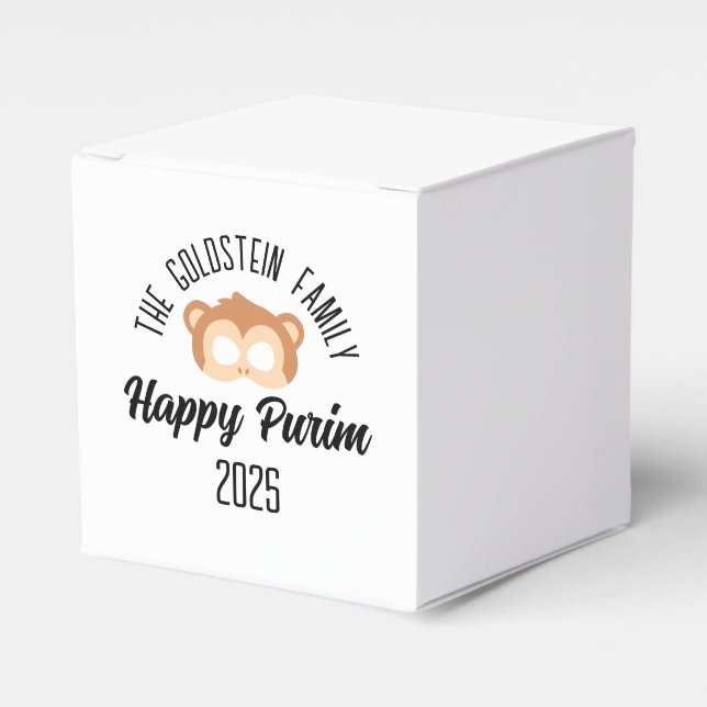 Purim Affenmaske masquerade Kostüm Geschenkschachtel (Vorderseite)