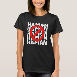 Purim Anti-Haman-Kostüm Haman Hebräisch Jüdischer T-Shirt