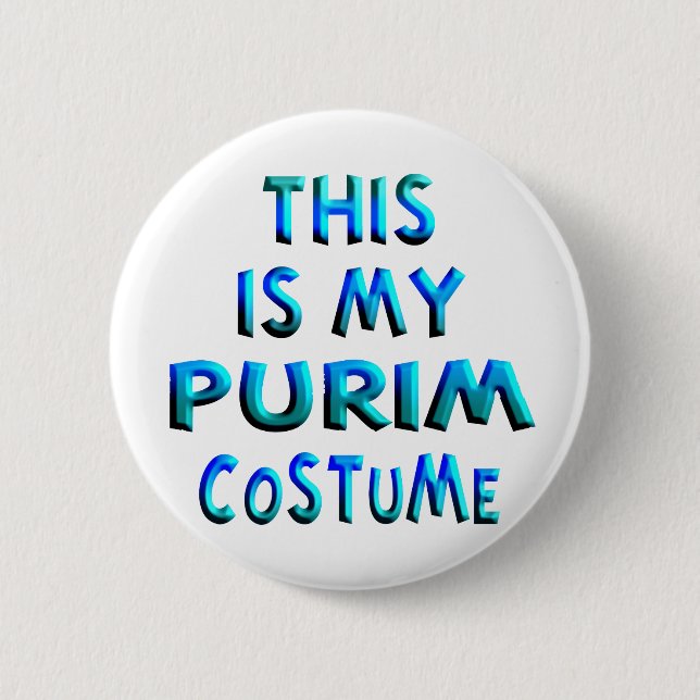 Purim Costume Button (Vorderseite)