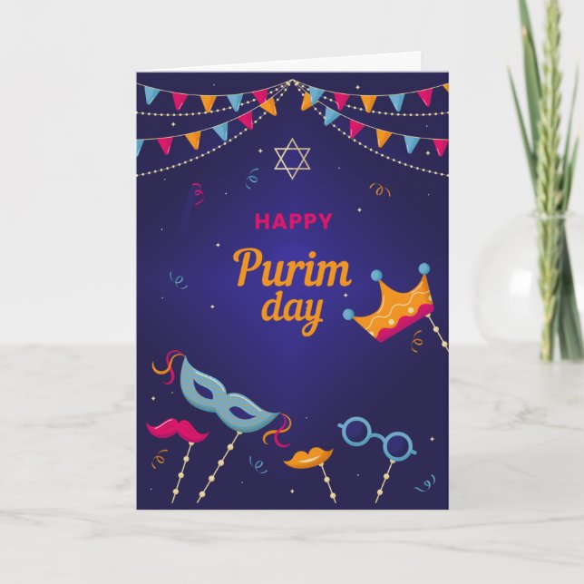 Purim Day Grußkarte Karte (Vorderseite)