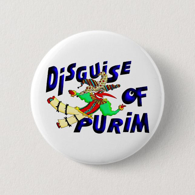Purim Disguise Button (Vorderseite)
