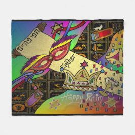 Purim Esther Celebration Art Print Fleece Blankon