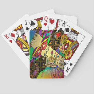 Purim Esther Celebration Dark Art Print Spielkarten