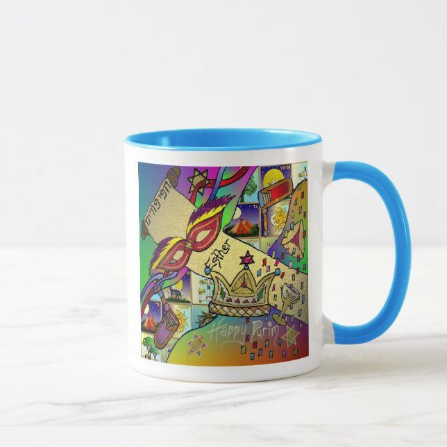 Purim Esther Celebration Light Art Print Tasse (Rechts)
