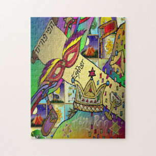 Purim Esther Feier Light Art Druck