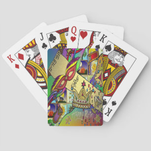 Purim Esther Feier Light Art Druck Spielkarten