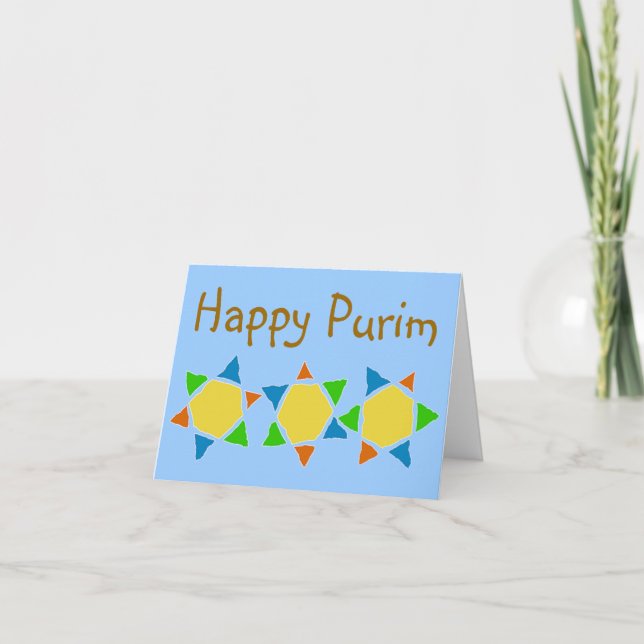 Purim Feier Karte (Vorderseite)