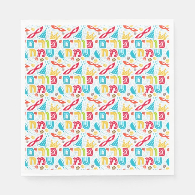 Purim-Fest-Papier-Taschentücher Serviette (Vorderseite)