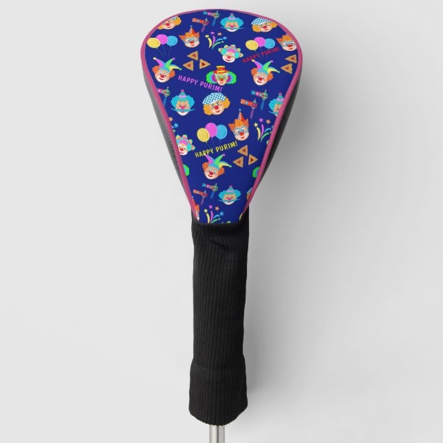 Purim Festival Kinder Party Niedlich Clownsfeier Golf Headcover (Vorderseite)